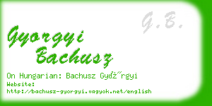 gyorgyi bachusz business card